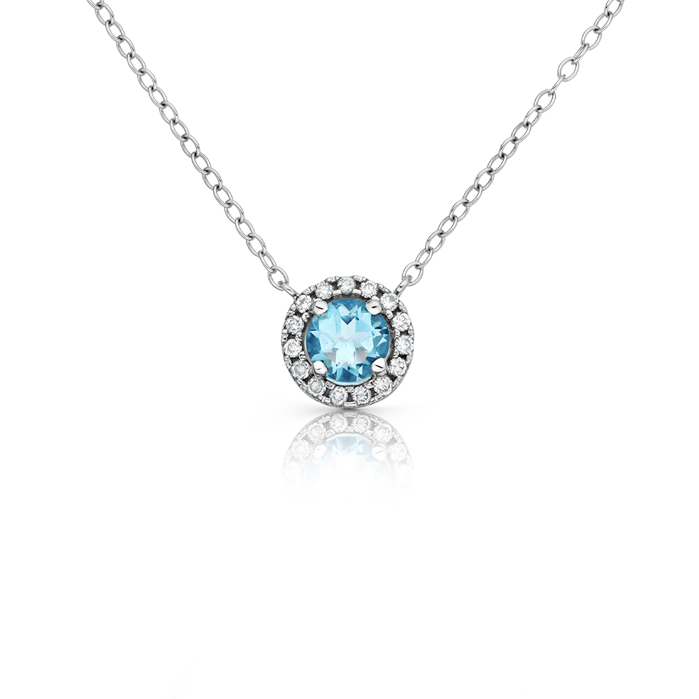 Zlatý náhrdelník Simone Blue